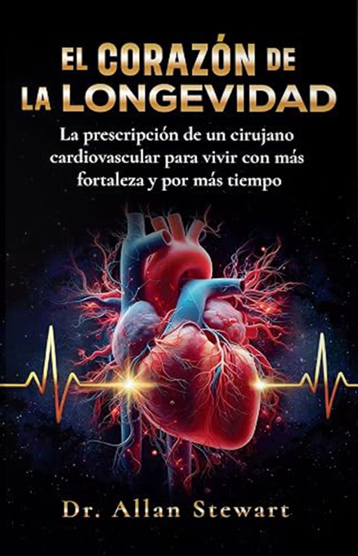 Portada de El corazón de la longevidad, del Dr. Allan Stewart